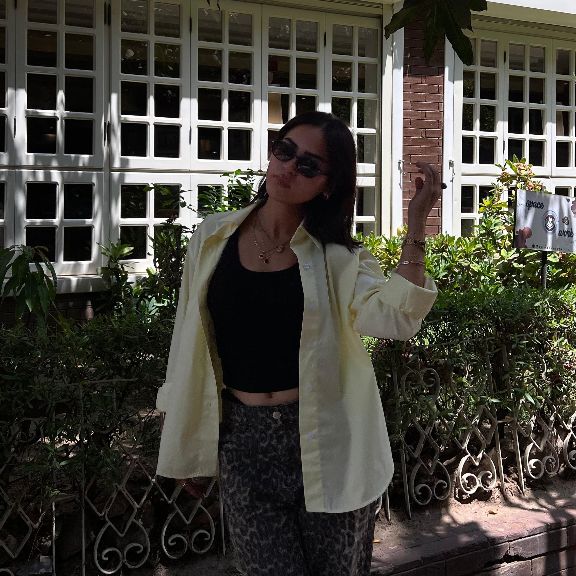 Plain Butter Yellow 3-in-1 chemise