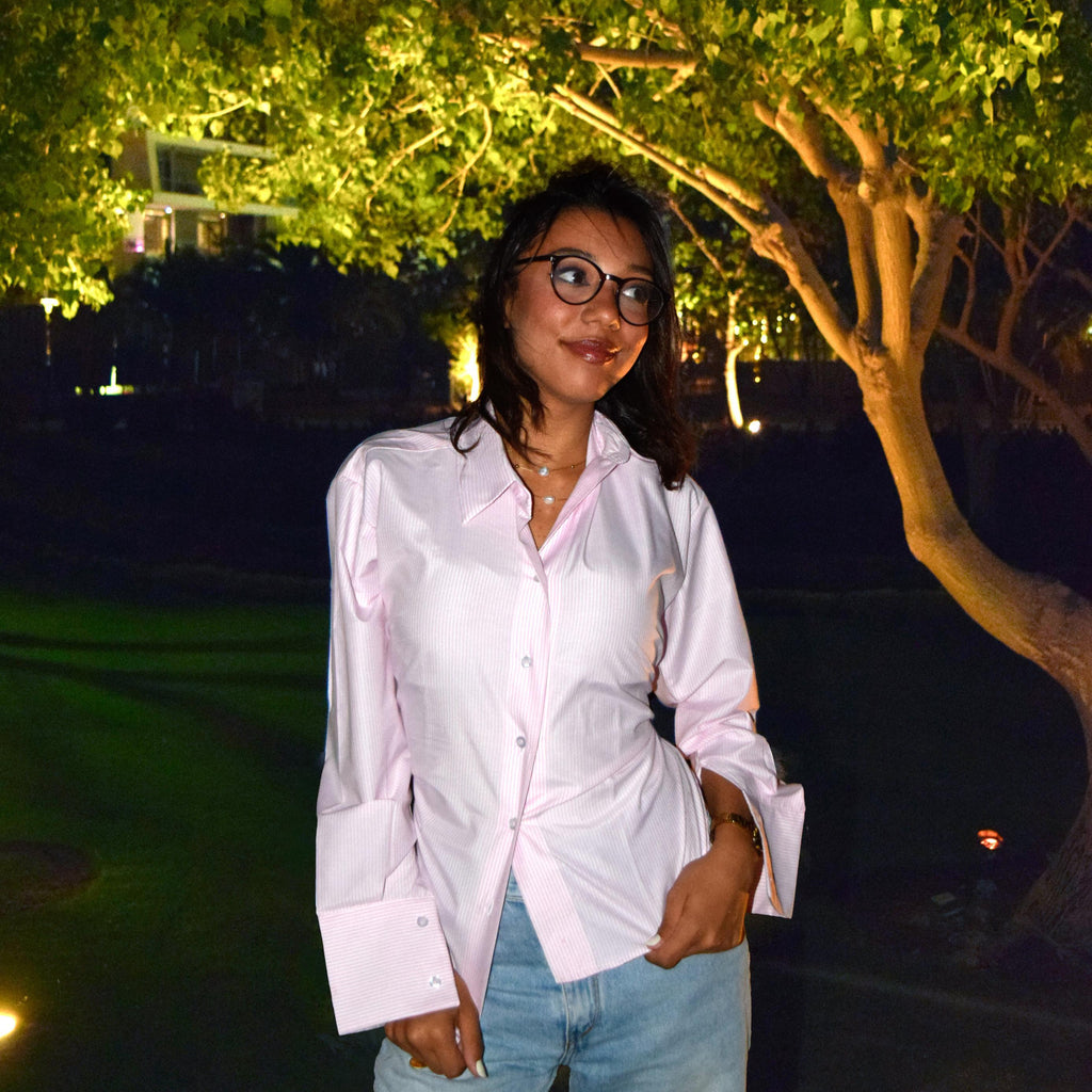 Pink Striped 3-in-1 chemise