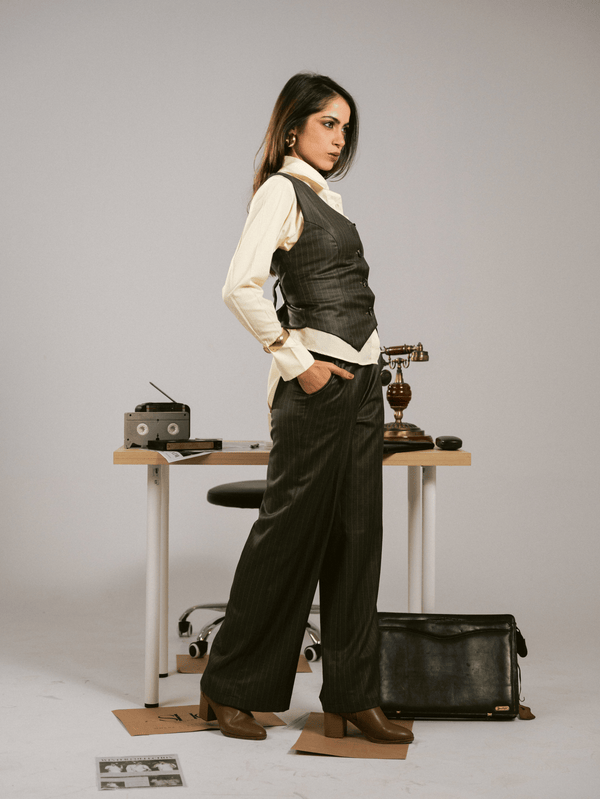 ASH OLIVE STRIPED PANTS