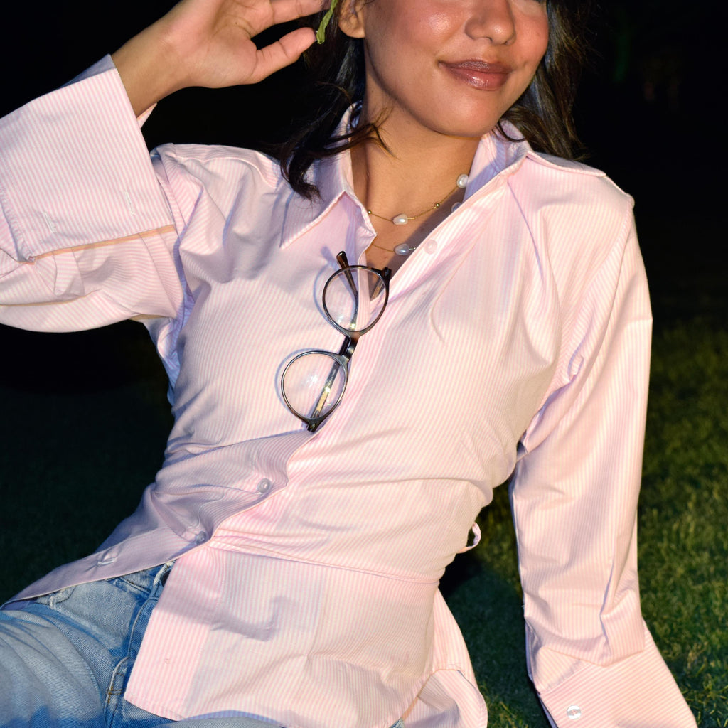 Pink Striped 3-in-1 chemise