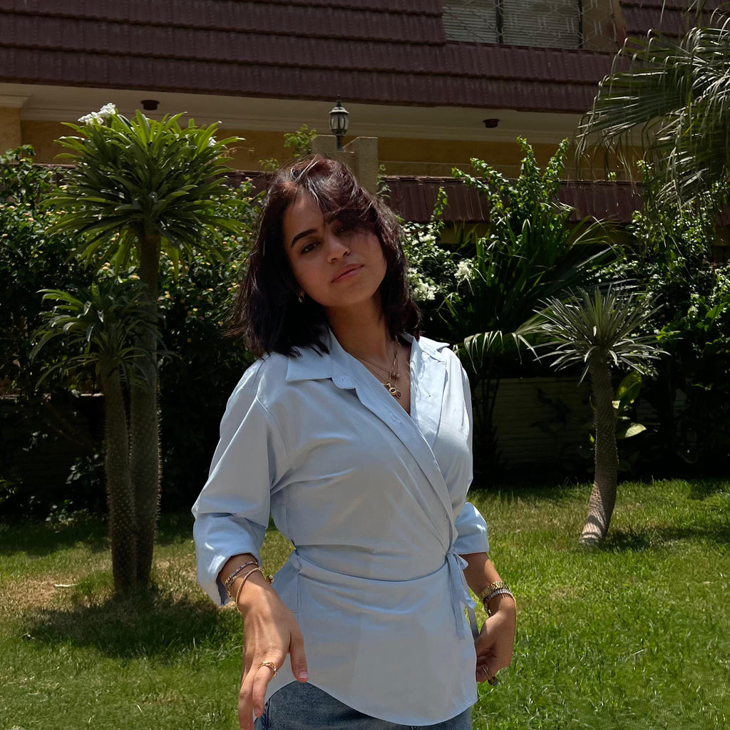 Plain Light Blue 3-in-1 chemise